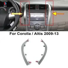 2Pcs Tira De Cobertura De Painel Para Toyota Corolla Altis 2009 2010 2011 2012 2013 Peças De Estilo De Carro De Controle Central