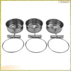 [Elqn] Copo Alimentador De Pássaros De 3 Peças Em Aço Inoxidável Papagaio Gaiola Para Animais Tigela De Comida De Água S