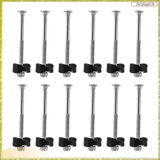 [L E Q N] Kits De Parafusos Trampolim , 12Pcs De Aço Galvanizado Acessórios De Fixação Para Substituição Da Montagem Do