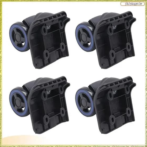 [Elqn] 4 Unidades De Rodas De Bagagem Mala Kit De Reparo De Hardware De Rolo De Fileira Dupla Resistentes 360 ° Rodízios
