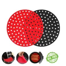Tapete Protetor De Silicone Para Air Fryer Fritadeira Universal Quadrado e Redondo