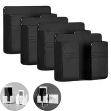 4 Suporte De Celular Parede Para Carregar Multiuso Preto