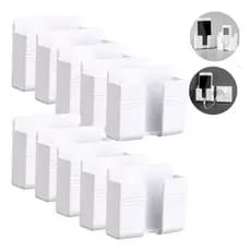 10 Suporte De Parede Para Celular Controle Plástico Branco