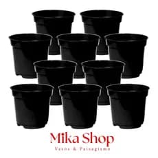 50 Vasos Plastico Pote Tamanho 6 de 80 Ml Cor Preto Para Plantas Suculentas Artesanato