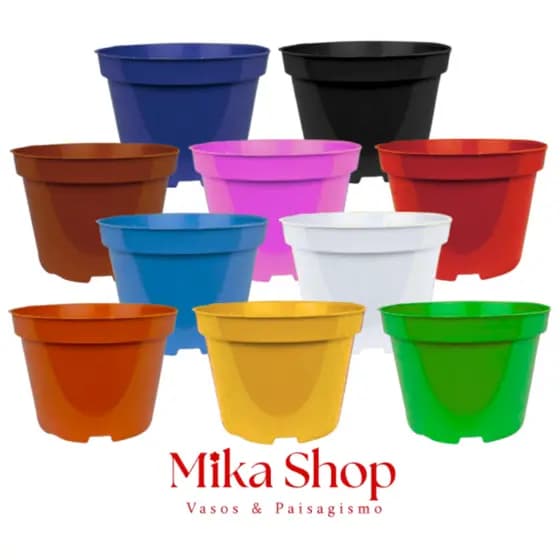 Kit com 30 Vasos Pote 11 Coloridos - 430 ml