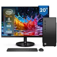 Computador Completo 2Eletro Top Intel Core i5, 16GB RAM,256GB, Bivolt, Monitor 20" LED - CD2E-0113TO