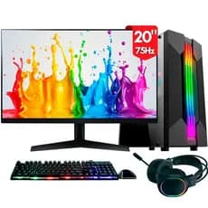 Computador Gamer completo 2Eletro Chroma, Intel Core i5, 8GB, SSD 256GB, Monitor 20" - PG2E-1008CH