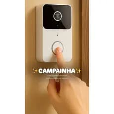 Campainha Com Câmera Vídeo Porteiro Wi-Fi Inteligente Sem Fio Acompanhe Tudo Pelo Celular.
