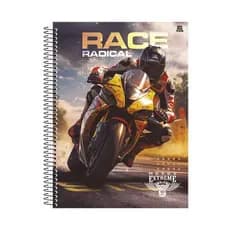 Caderno Universitario Escolar 10 Materias 160 Folhas Design Moto Radical
