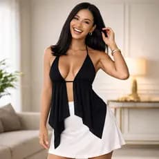 Cropped Malibu Feminino Frente Única Decote V Soltinho Moda Verão