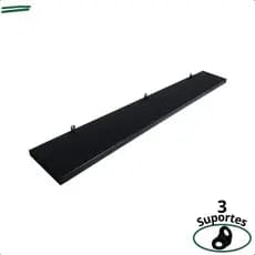 1 Prateleira Preta 70X10 Com Suporte Flutuante Mdf  Organizadora Decoração Cozinha Quarto Banheiro