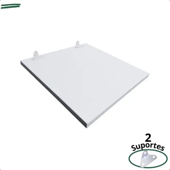Prateleira Branca 30X30 Com Suporte Flutuante Mdf  Organizadora Decoração Cozinha Quarto Banheiro