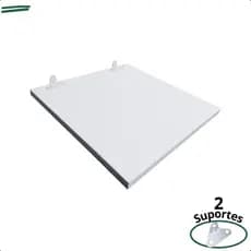 Prateleira Branca 30X30 Com Suporte Flutuante Mdf  Organizadora Decoração Cozinha Quarto Banheiro