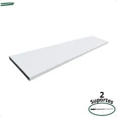 1 Prateleira Branca 70X15 Com Suporte Flutuante Mdf  Organizadora Decoração Cozinha Quarto Banheiro