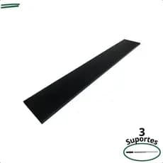 Prateleira Preta 100X15 Com Suporte Flutuante Mdf  Organizadora Decoração Cozinha Quarto Banheiro