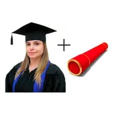Capelo para Formatura + Canudo a pronta entrega .