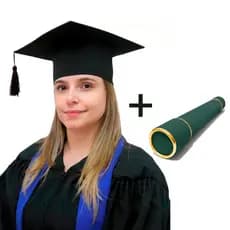 Capelo Formatura + Canudo ( kit  30 capelos e 30 canudos ) .