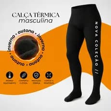 Calça Térmica Masculina Frio Flanelada Resistente Intenso Proteção Uv Resistente Esportiva Inverno