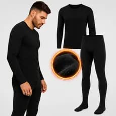 Conjunto Térmico Masculino Flanelado Inverno Blusa + Calça Academia Segunda Pele Proteção UV 50+ Roupa Frio Motoboy