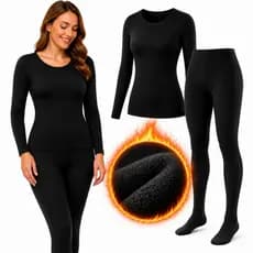 Conjunto Térmico Feminino Segunda Pele Flanelado Inverno Quente Roupa Frio Intenso Viagem