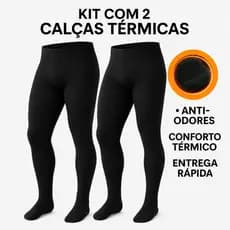 Kit 2 Calças Térmica Masculina Roupa De Frio Intenso Segunda Pele Respirável Resistente