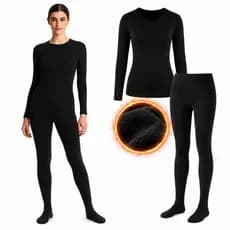 Conjunto Térmico Feminino Segunda Pele Flanelado Inverno Frio Intenso Quentinho Moda Premium