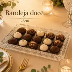 Bandeja Acrílica 25cm Lapidada Decorativa Mesa Posta Doces Bombons Petiscos Lavabo Banheiro Organizador Luxo