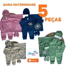 Saída de Maternidade  Macacão kit com 5 peças 100% Algodão