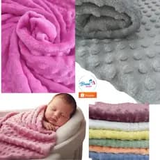Manta Bebe Saida de Maternidade Antialergica Premium Menino/Menina Macia Soft Bolha Pipoquinha