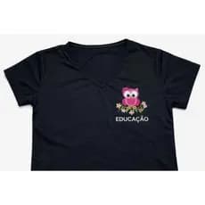 Camiseta Bordadas  com sua logo ou imagem (professor e outras a sua escolha)