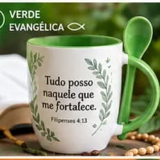 Caneca Personalizada com Colher: Foto, Nome, Logo ou Frase Café da Manhã, Professoras, evangélica, religiosa aniversário