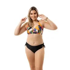 conjunto Plus Size Bojo Est. Alças Reforçadas E Tanga Lisa