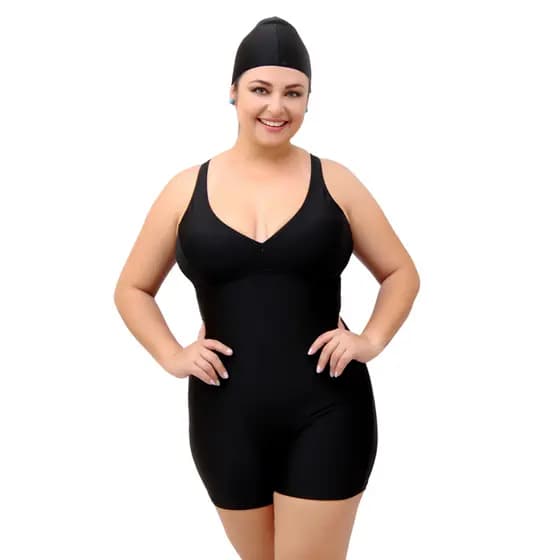 maio feminino praia e macaquinho hidroginástica e fitness Liso Plus Size com Bojo Removível de Poliamida