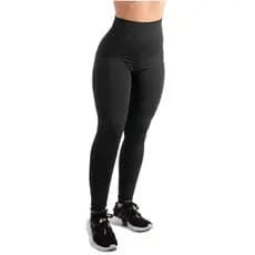 Calça Legging Fitness Preta Basica para Trabalho e Academia Esporte Ginástica de Poliamida