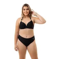 conjunto Plus Size Bojo Liso Alças Reforçadas E Tanga Dupla