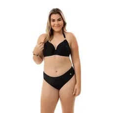 conjunto Plus Size Bojo Liso Alças Reforçadas E Tanga