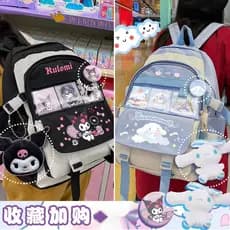 [Em Estoque] Cão De Canela Doce Estudante Estilo Casual Desenho Animado Menina Alto Valor Kuromi Mochila jk Fofa Feminina Escolar 0D7G 2023