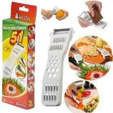 Descascador E Fatiador 5 Em 1 Legumes E Frutas Fios Finos e Grossos Multifunção Cozinha