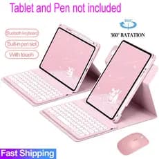 360 ° Capa Rotativa Com Teclado Para iPad 7a 8a 9a 10a Geração 11 A16 Bluetooth Mouse Air 3 4 5 6 air11 m2 m3 Pro 10.5 1
