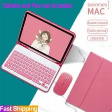 Capa De Teclado Para iPad 5a 6a 7a 8a 9a 10a Geração 11 A16 Bluetooth Com Mouse Proteção De Couro air 2 3 4 5 11 M2 M3