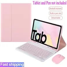 Capa Com Teclado Para Samsung Galaxy Tab S6 lite A8 A9 A9 + A11 A11 + S9 FE S10 + S7 + Magnética Sem Fio Bluetooth E Mou