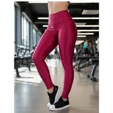 Calça Legging Feminina Fitness Cintura Alta Cirrê 3D New Zig Poliamida Laura