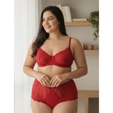 Kit Calcinha Plus Size de Renda Tanga Grande Talita 46 48 50 52 54