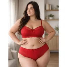 Kit Calcinha Plus Size com detalhe de Renda Tanga Grande Valéria
