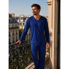 Pijama de Inverno Masculino Manga Longa Calça Comprida Adulto de Frio Alex