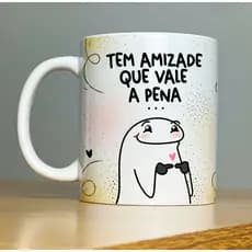 Caneca Flork Divertida Amigas Engraçadas Porcelana Premium 325 ml