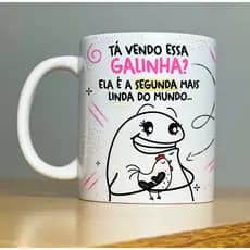 Caneca Flork Divertida Amigas Porcelana Premium 325 ml