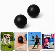 2x Bolinha Lisa Fisioterapia de Mãos Exercícios Frescobol e Pet Anti Stress