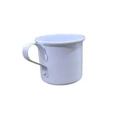 Caneca Xícara De Ágata Esmaltada Branca 6cm - Unidade