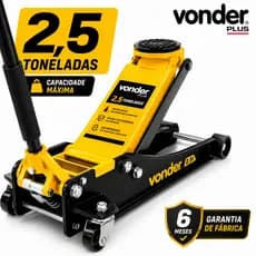 Macaco Hidráulico Jacaré 2.5T Vonder Plus Rebaixado Pistão Duplo Oficina Mecânica Premium